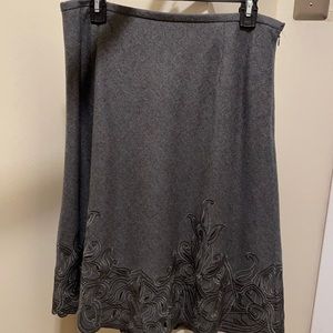 Beautiful grey embroidered skirt